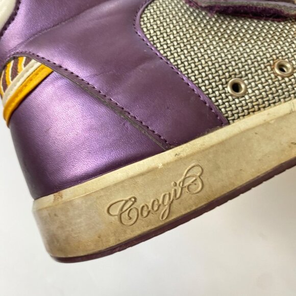 Vintage Coogi Australia Purple Leather Hi Fashion Sneakers Men's Shoe 8 EUR 41 - Picture 10 of 12